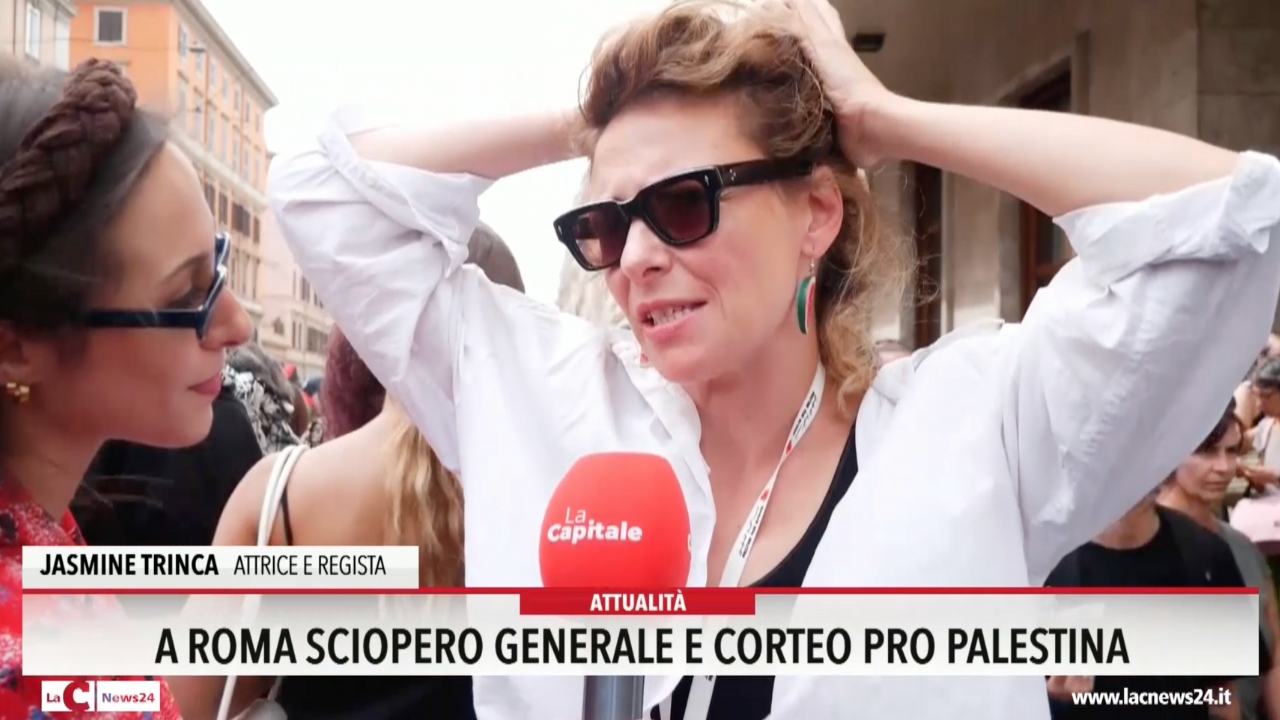 Sciopero per Gaza, Jasmine Trinca in piazza: “Non si può non stare qui” | VIDEO