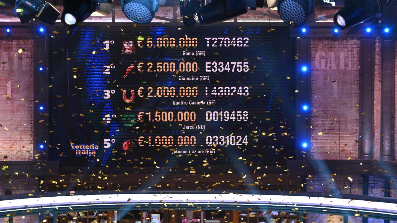 Lotteria Italia: a Roma il 1° premio da 5 milioni di euro