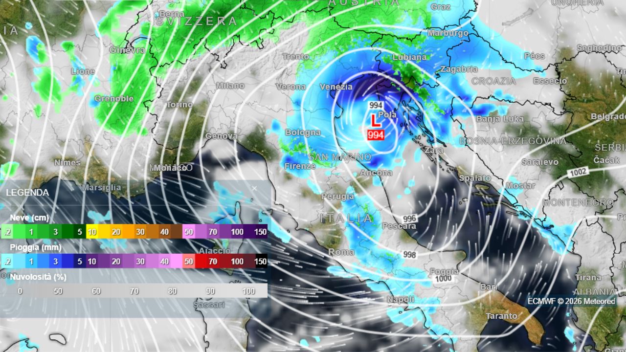 Meteo: torna la neve fino a bassa quota, dove colpirà da Nord a Sud
