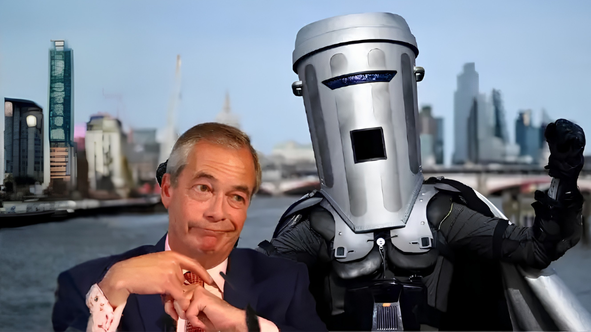 Il comico con un bidone della spazzatura in testa può battere Nigel Farage: il «Conte Spazzatura» vola nei sondaggi