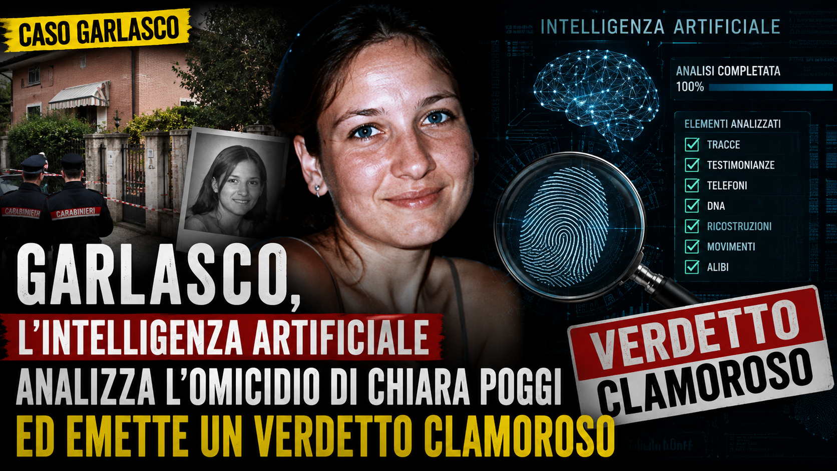 Garlasco, l’intelligenza artificiale analizza l’omicidio di Chiara Poggi ed emette un verdetto clamoroso