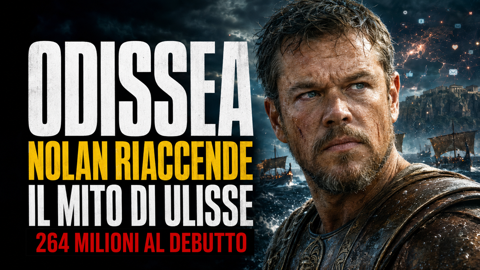 L’Odissea di Nolan conquista il mondo: 264 milioni al debutto e Ulisse torna un fenomeno pop tra meme, social e nuove letture