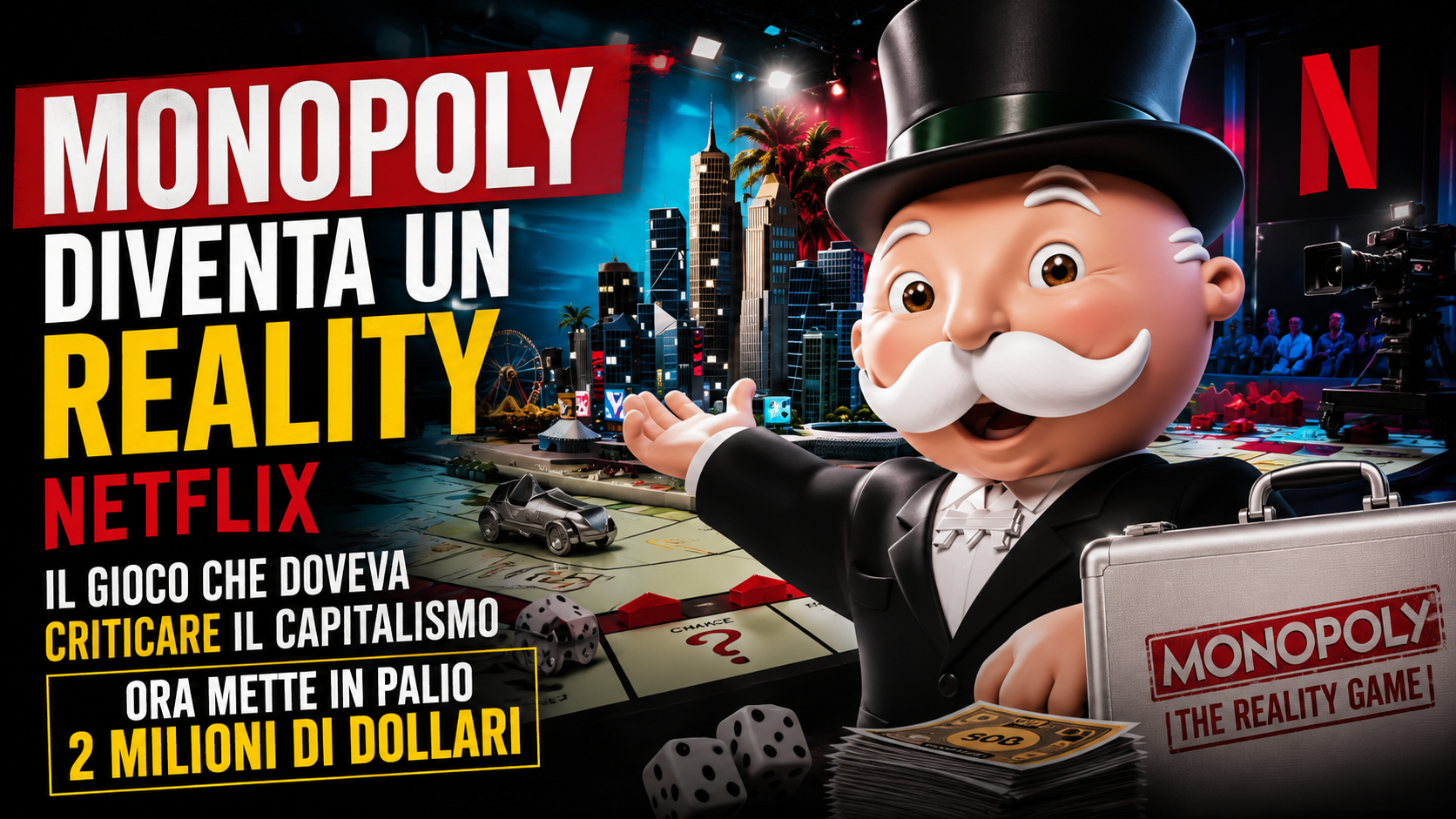 Monopoly diventa un reality Netflix: il gioco che doveva criticare il capitalismo ora mette in palio 2 milioni di dollari