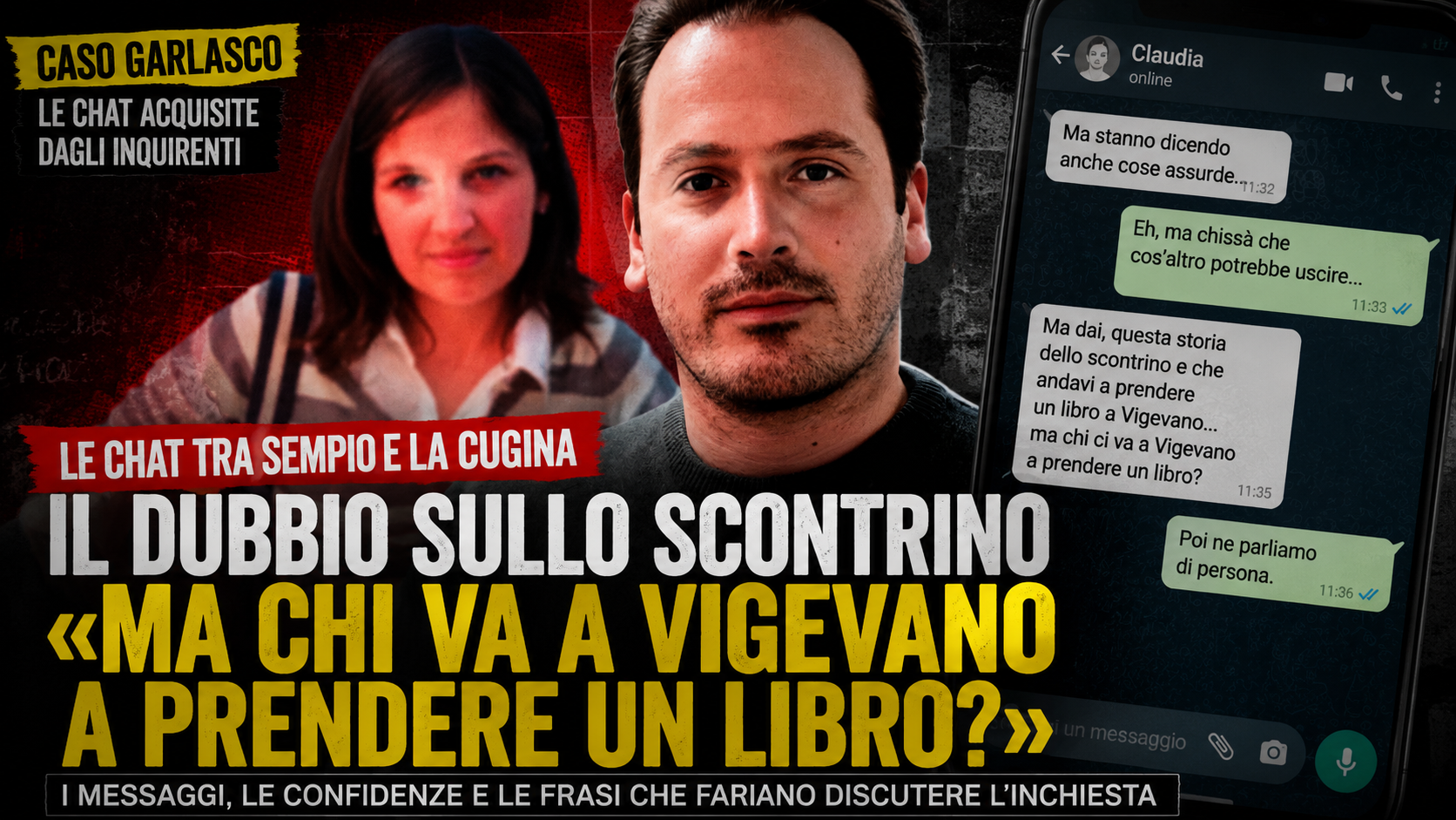 Garlasco, spuntano le chat tra Andrea Sempio e la cugina Claudia: «Ma chi va a Vigevano a comprare un libro?»