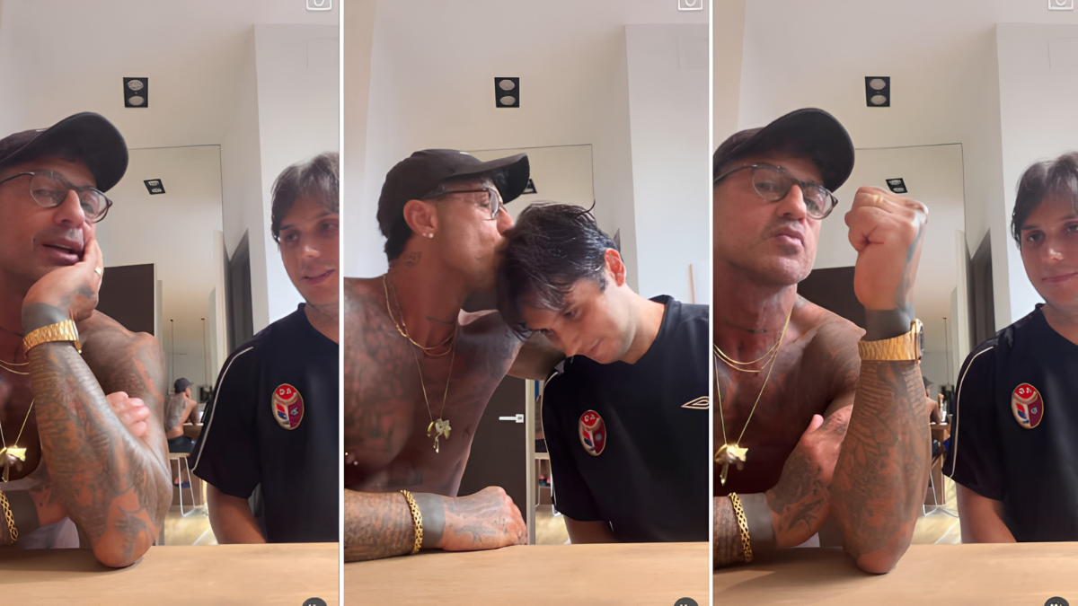 Fabrizio Corona rilancia Falsissimo e arruola il figlio Carlos, ma lui frena: «Non lo so, vediamo»