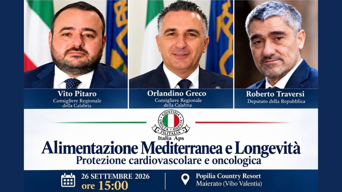 Dieta Mediterranea, a Maierato scienza e istituzioni insieme: da Valter Longo ad Antonio Giordano, tutti i protagonisti del convegno