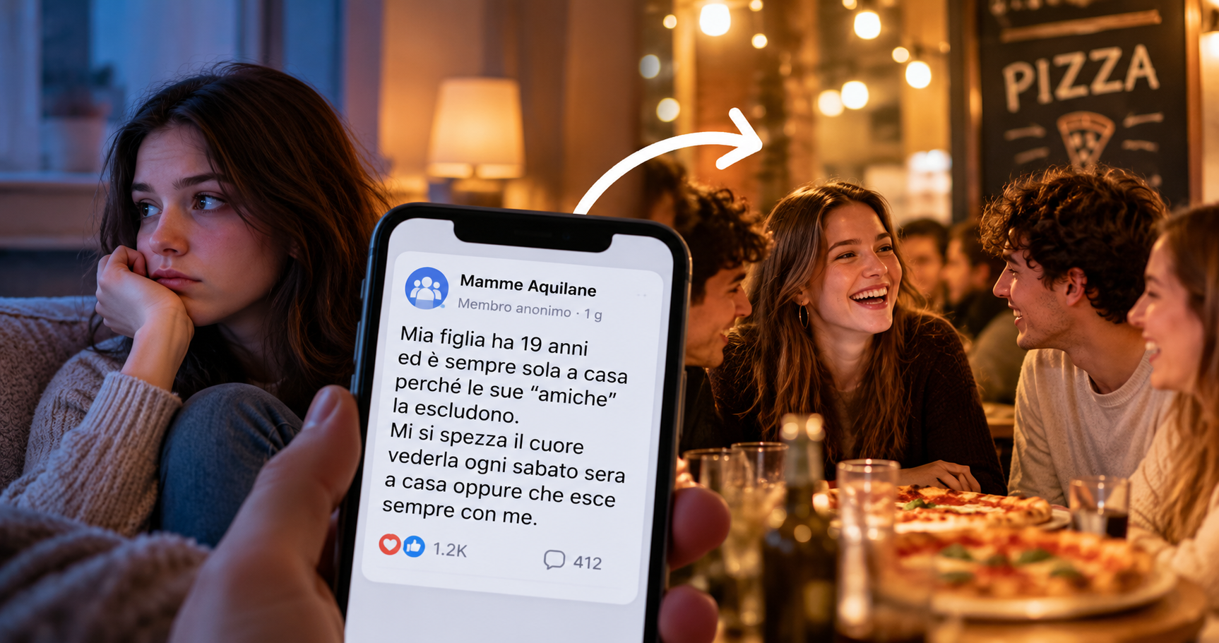 «Mia figlia ha 19 anni ed è sempre sola, mi si spezza il cuore»: il post commuove la città, poi accade qualcosa