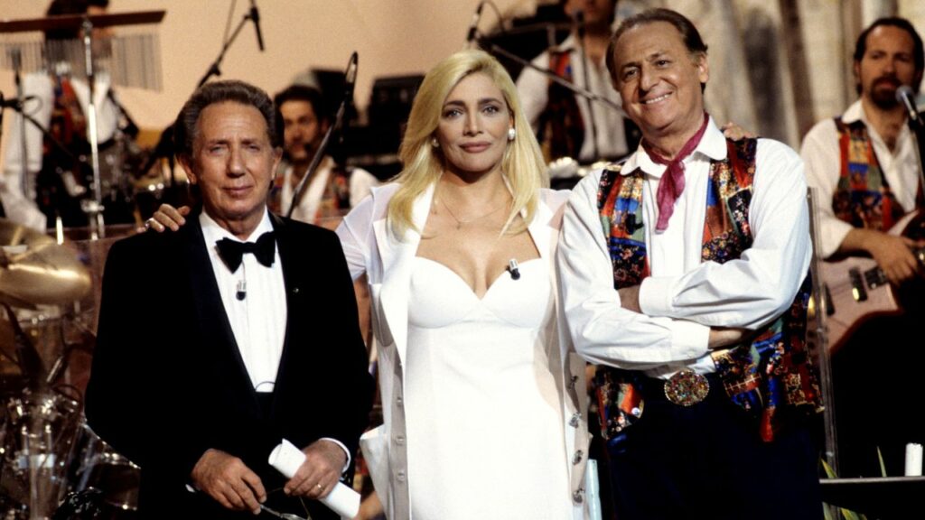 Mike Bongiorno, Mara Venier e Renzo Arbore