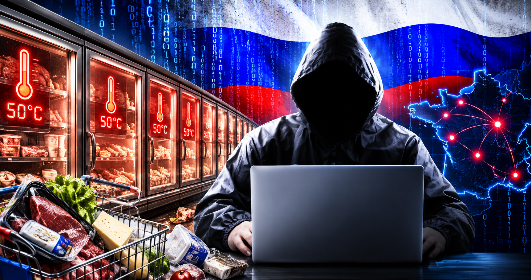 Francia sotto attacco hacker: frigoriferi a 50 gradi in 500 supermercati, tonnellate di cibo distrutte. L’ombra della Russia