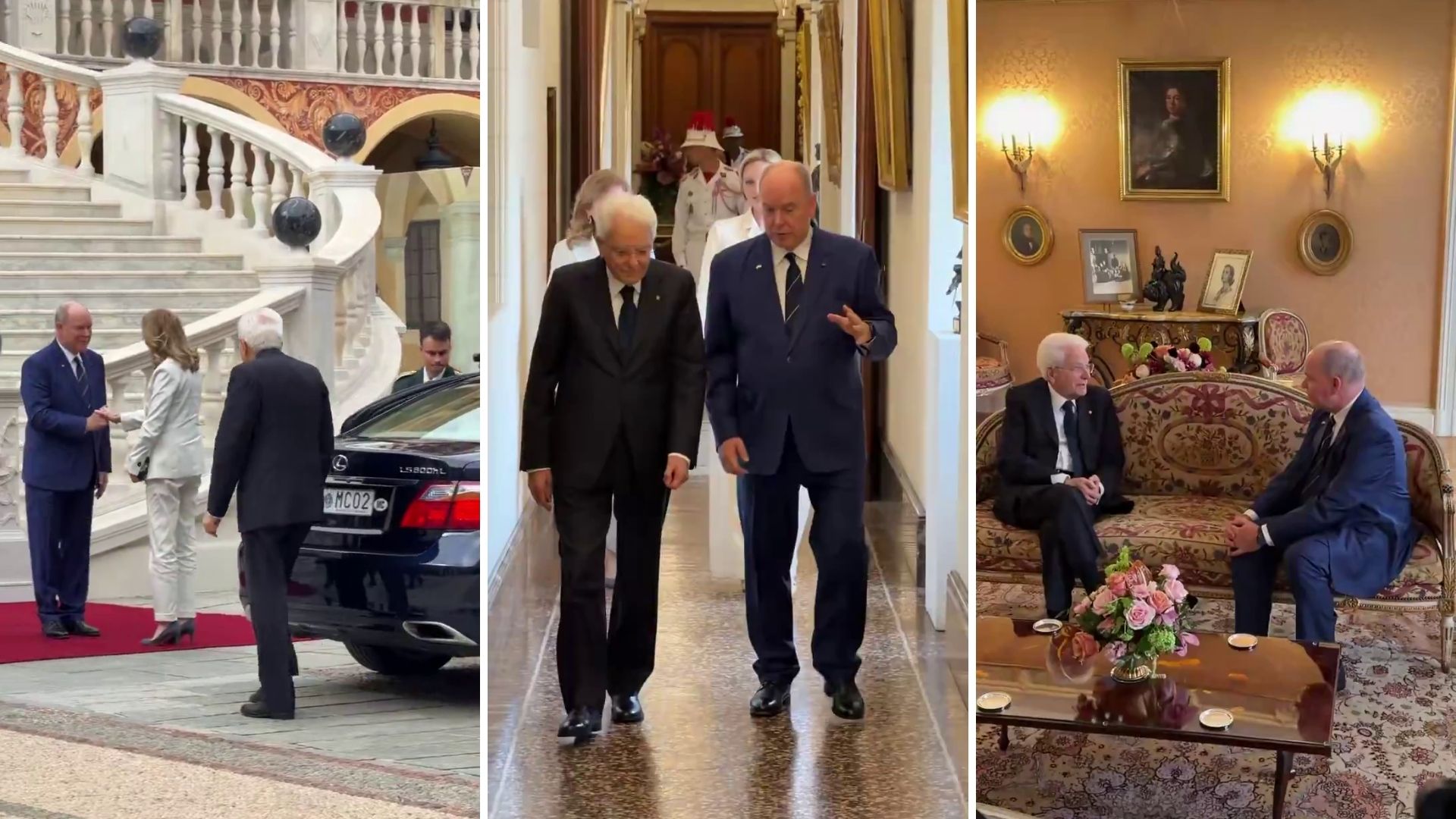 Mattarella a Monaco, Alberto e Charlène gli spalancano il Palazzo: gala con Cecilia Bartoli e cena di Stato per soli 80 invitati